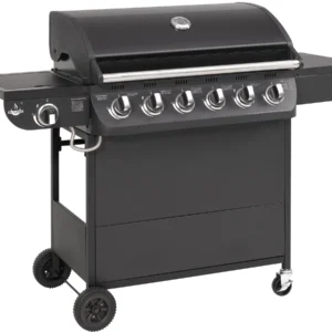 El Fuego Gasgrill Columbus 6 Brenner mit Seitenbrenner Schwarz