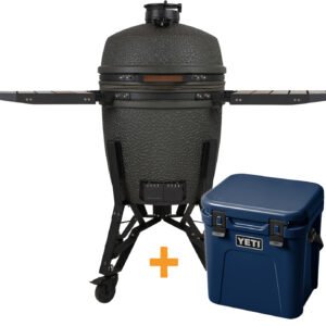 The Bastard Keramikgrill VX Large Complete schwarz matt inkl. YETI ROADIE 24 Kühlbox Navy