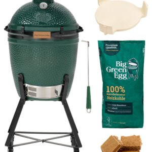 Big Green Egg Medium Keramikgrill Starterset - 50 Jahre Big Green Egg Jubiläums-Paket: mit Nest und ConvEGGtor