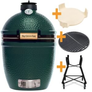 Big Green Egg Small Keramikgrill - inkl. STARTERSET mit Nest, convEGGtor und Gusseisenrost