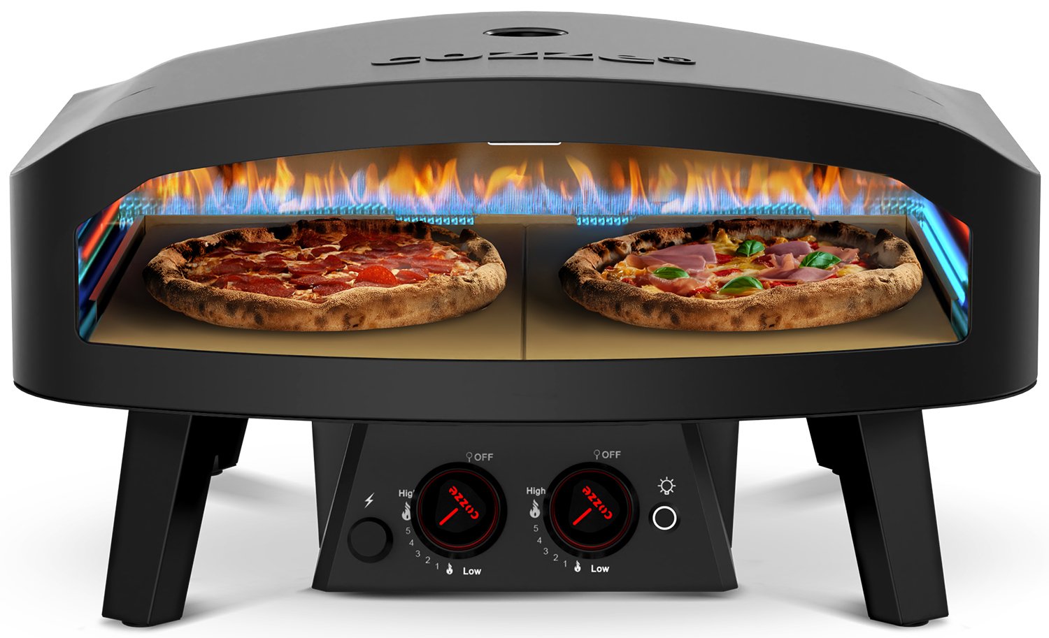 COZZE Pizzaofen Gas CLASSIC Black Edition 60 cm 24" - inkl. Hitzeschild – Bild 2