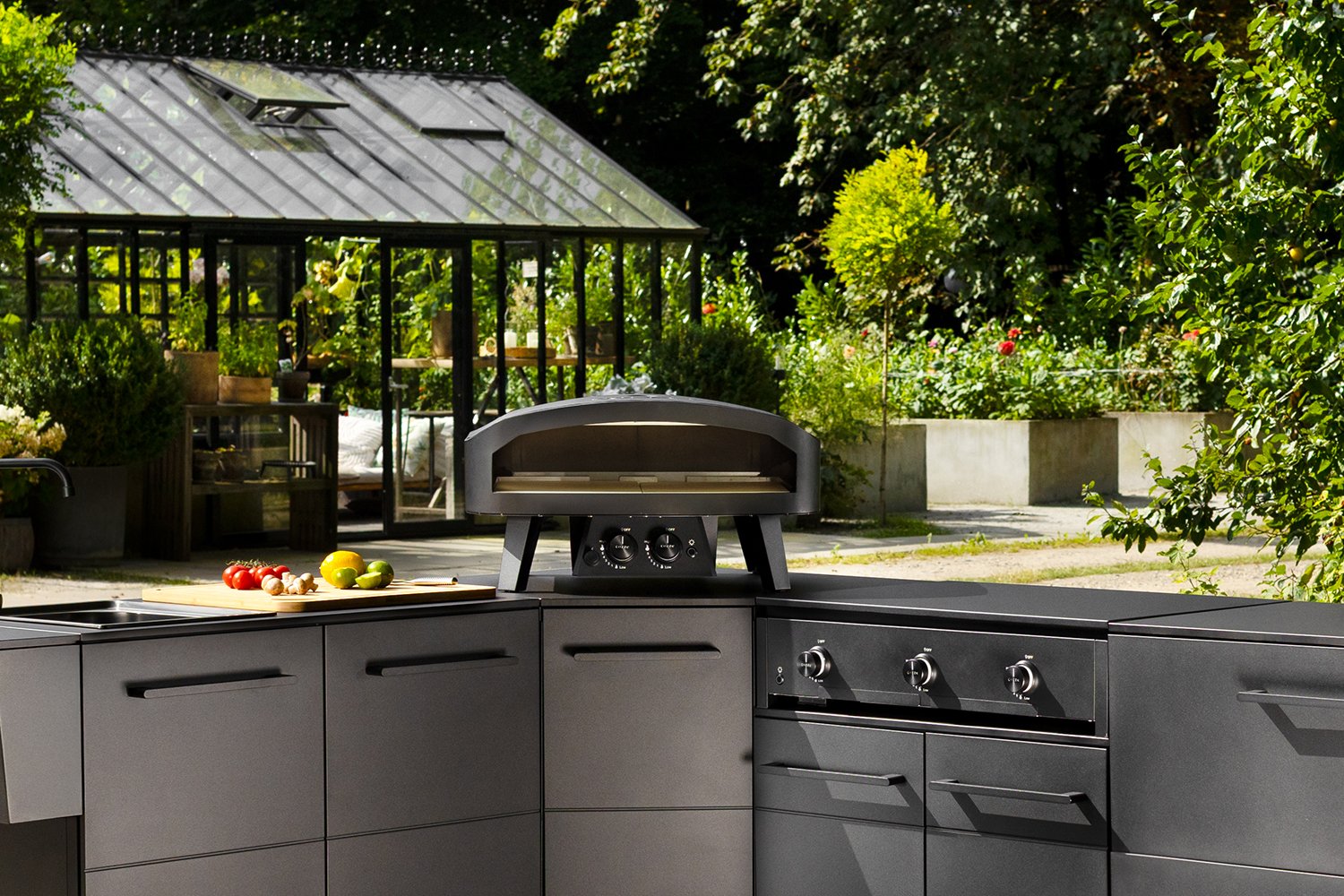 COZZE Pizzaofen Gas CLASSIC Black Edition 60 cm 24" - inkl. Hitzeschild – Bild 5