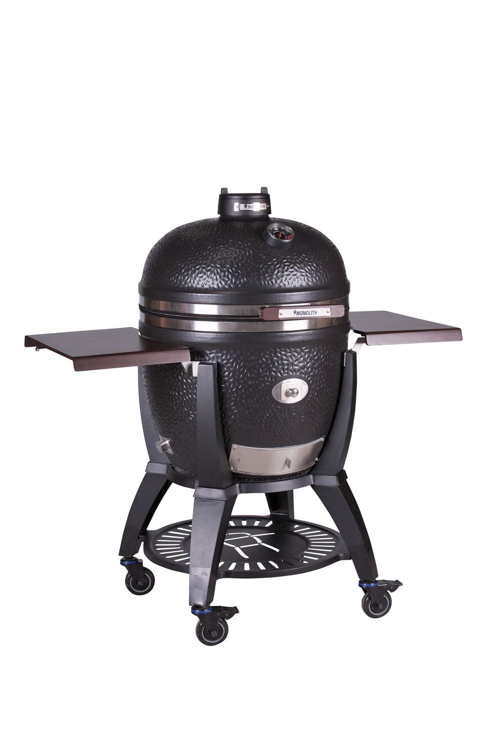 Monolith Grill AVANTGARDE.66 Satin-Mattschwarz - mit Gestell + Seitentischen - inkl. Zubehör-Starterpaket – Bild 3