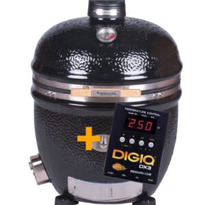 Monolith Grill LeCHEF BBQ GURU PRO-Serie 2.0 Schwarz OHNE Gestell und Seitentische inkl. DigiQ Controller Set
