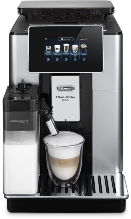 De'Longhi ECAM 610.55.SB PrimaDonna Soul Kaffeevollautomatsilber-schwarz