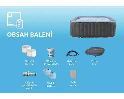 Aufblasbarer Whirlpool MSpa Tekapo Comfort C-TE042 158x158 cm für 4 Personen – Bild 6
