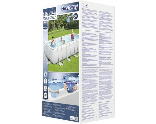 Aufstellpool Framepool Set Bestway eckig 488x244x122 cm inkl. Sandfilteranlage, ChemConnect Dosierer – Bild 3