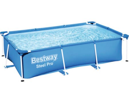 Bestway Aufstellpool Framepool Family eckig 259x170x61 cm ohne Zubehör blau