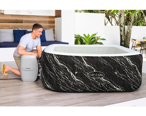 Lay-Z-Spa Hollywood Aufblasbarer Whirlpool Bestway schwarz 180 x 180 cm für 6 Personen – Bild 8