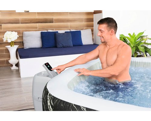 Lay-Z-Spa Hollywood Aufblasbarer Whirlpool Bestway schwarz 180 x 180 cm für 6 Personen – Bild 5