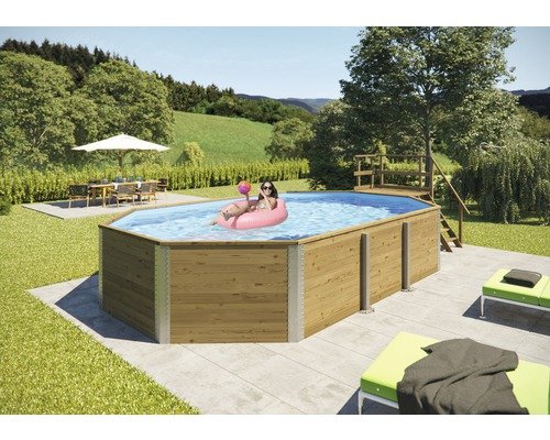 Weka Aufstellpool Holzpool Set 594 rechteckig 714x376x116 cm inkl. – Bild 7