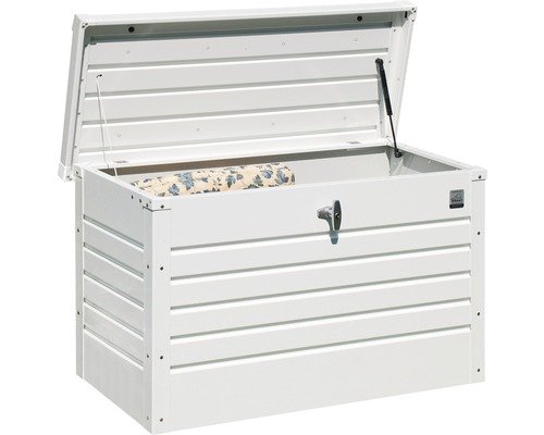 Biohort FreizeitBox 100 Auflagenbox 193 l inkl. Gasdruckfedern 101 x 46 x 61 cm weiß