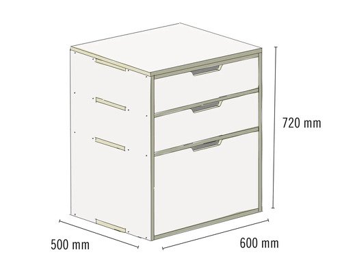 Buildify Campingbox Louis Küchenmodul Schrank u.a. für VW T5/T6 500x600x720 mm – Bild 2