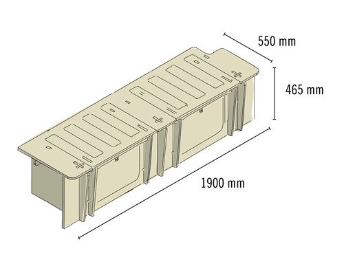 Buildify Campingbox Marco Bettsystem längs symmetrisch u.a. für Ducato/Crafter/Sprinter 1900x950x465 mm – Bild 4