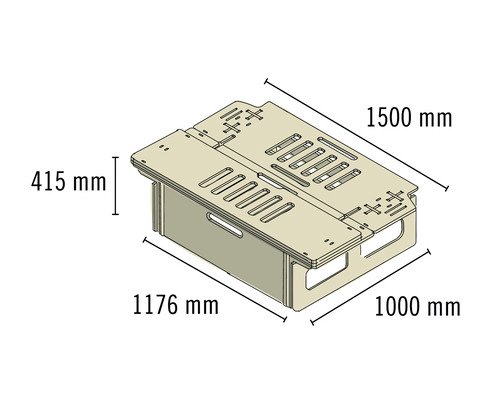 Buildify Campingbox Marinus Heckbettsystem u.a. für VW 1800x1500x415 mm – Bild 3