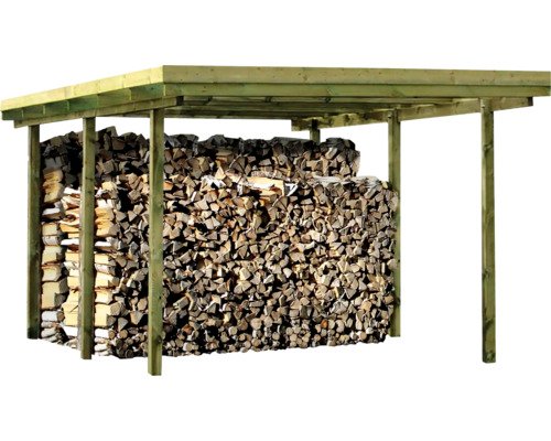 Einzelcarport Flachdach inkl. Montagematerial, Pfosten 9x9 cm 304 x 510 cm kesseldruckimprägniert – Bild 5