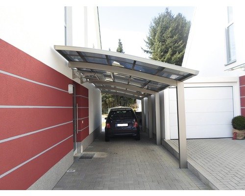Einzelcarport KRB Skiatsu mit Hitze UV und Hagelschutz 270x500 cm urban grau – Bild 10