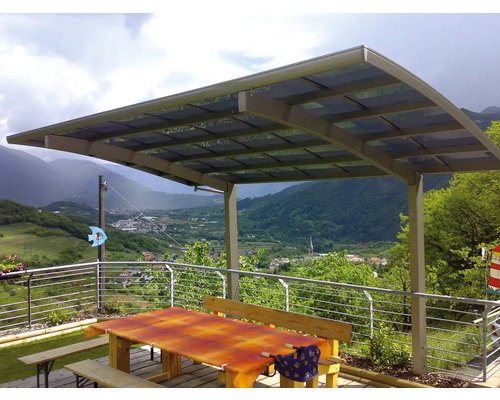 Einzelcarport KRB Skiatsu mit Hitze UV und Hagelschutz 270x500 cm urban grau – Bild 6