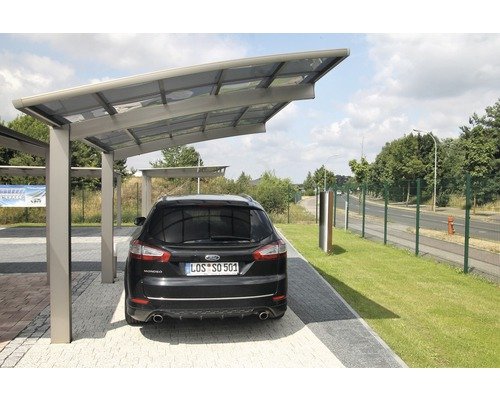 Einzelcarport KRB Skiatsu mit Hitze UV und Hagelschutz 270x500 cm urban grau – Bild 2