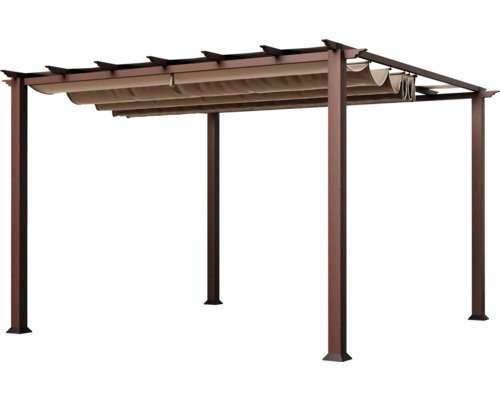 Aluminium Pergola, Pavillon Paragon Outdoor Florida 11x11 mit verstellbarem Sonnensegel 320 x 320 – Bild 7