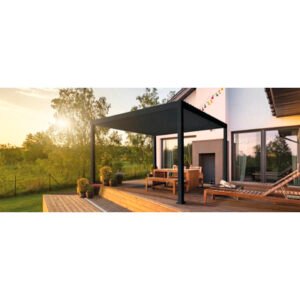 Pergola Mirador Deluxe Pfostenstärke 11 x 11 cm 300 x 400 x 250 cm anthrazit - ähnlich RAL7015